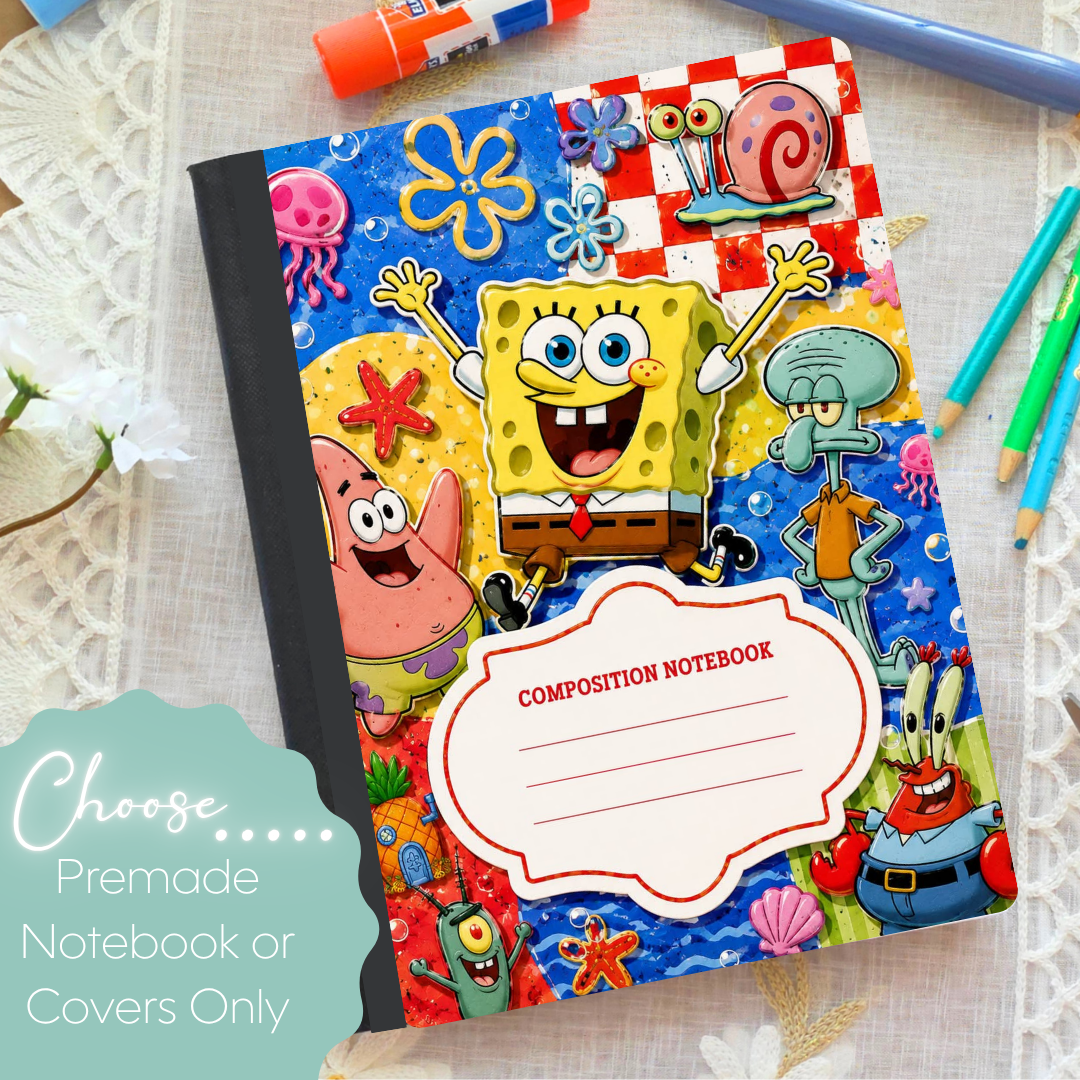 Bob & Patrick Composition Notebook & Covers