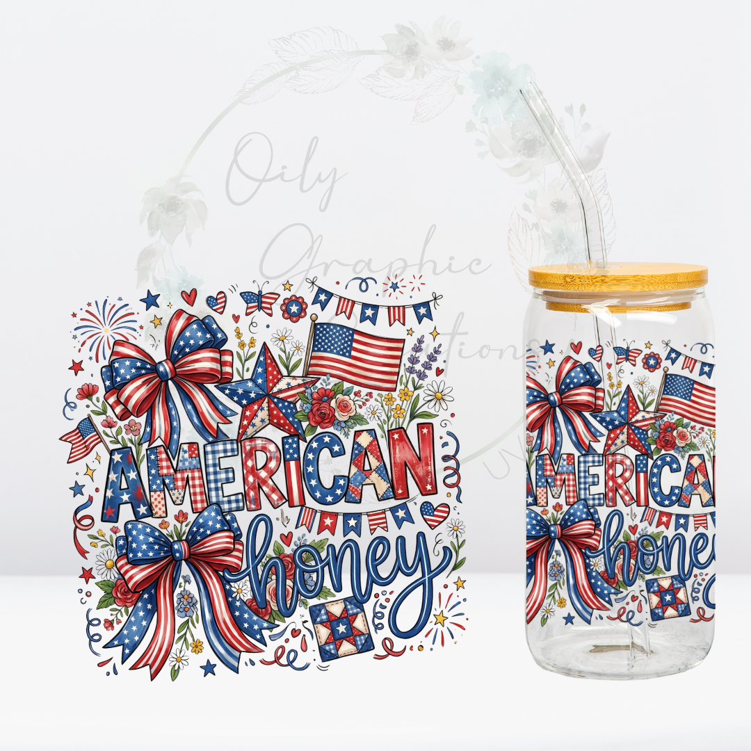 American Honey- UV DTF Decal
