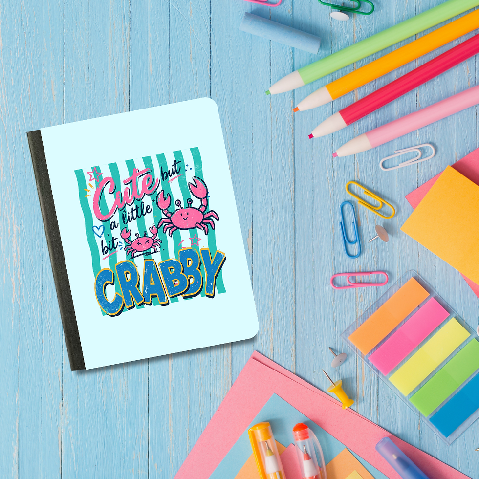 Thumbnail: Little Bit Crabby Mini Composition Notebook & Covers