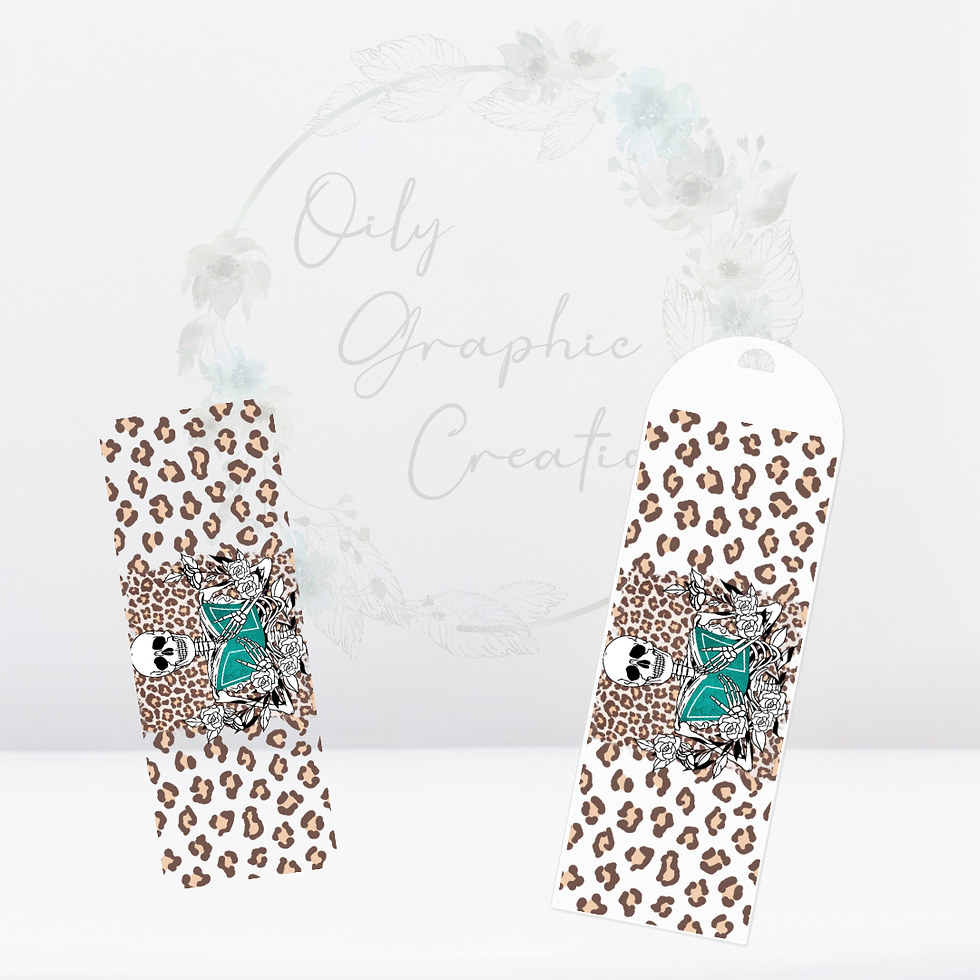 Skeleton Book- UV DTF Bookmark Decal