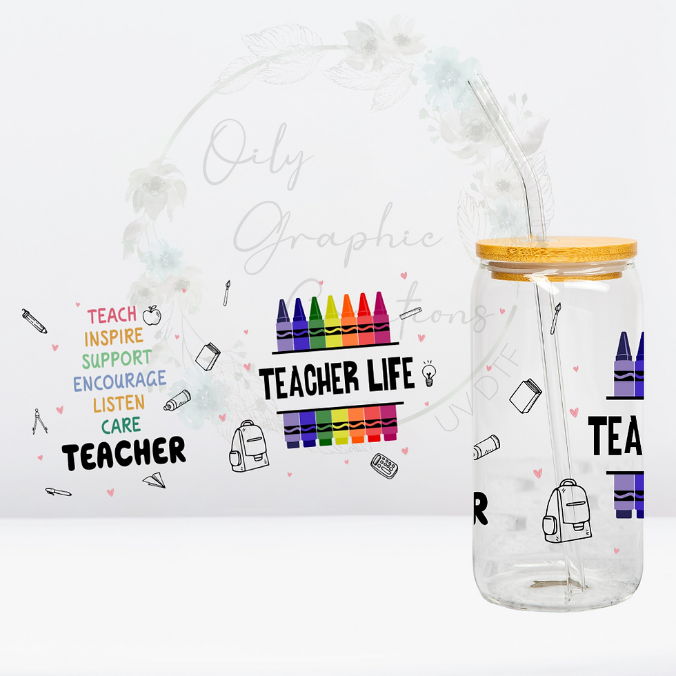 Teacher Life- UV DTF Wrap