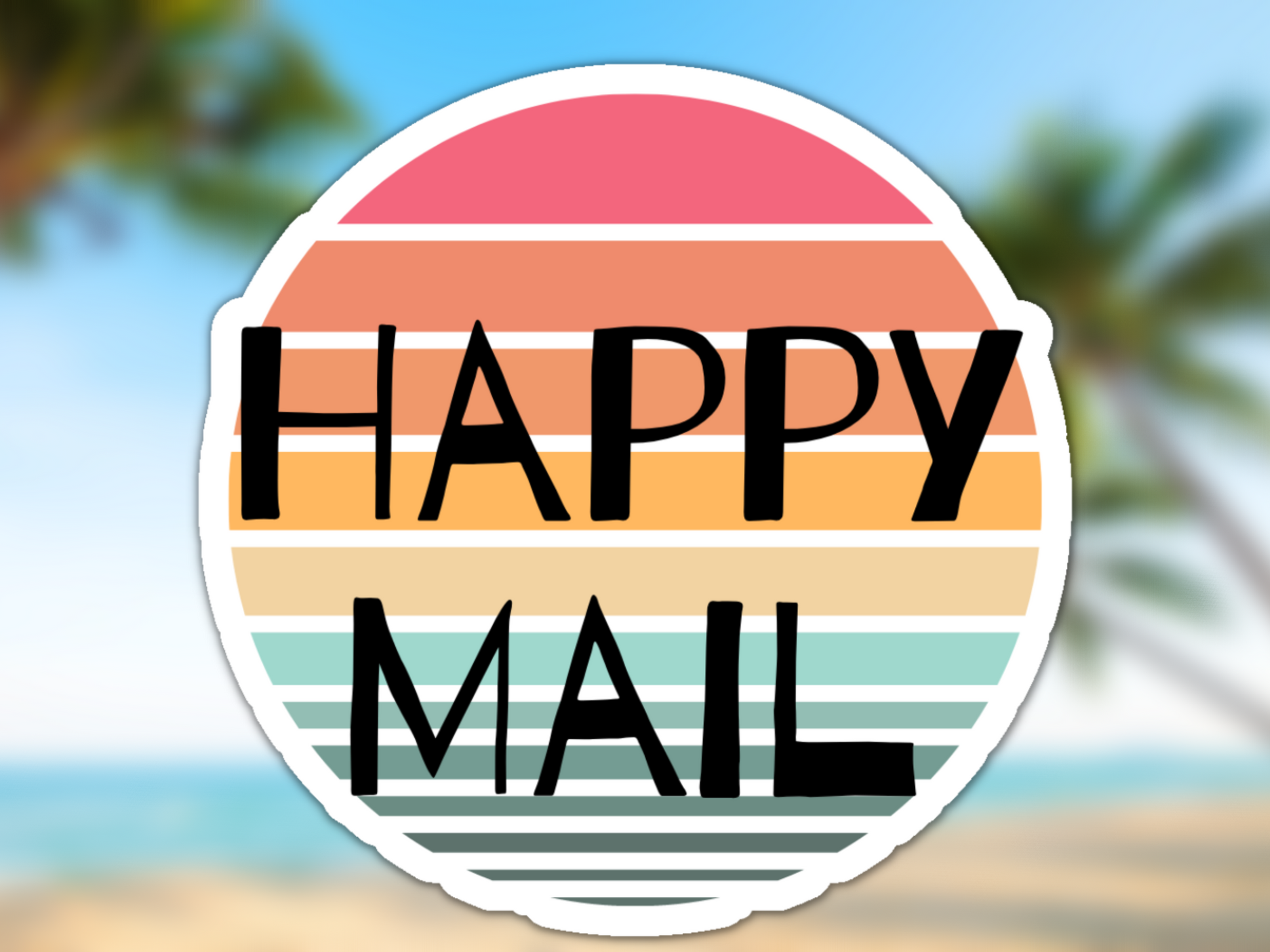 Stripes Happy Mail Stickers