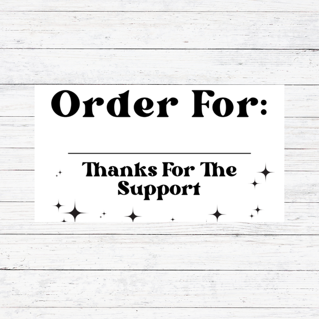 Support Order For- Munbyn Stickers