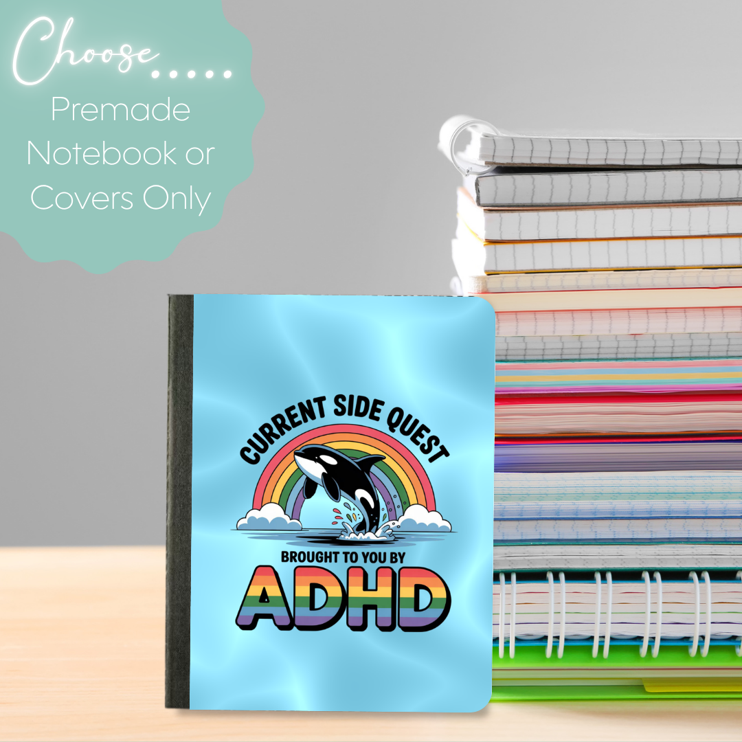 ADHD Side Quest Mini Composition Notebook & Covers
