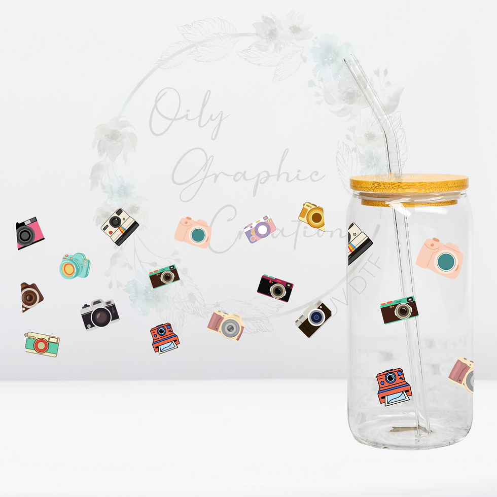 Camera Pattern- UV DTF Wrap