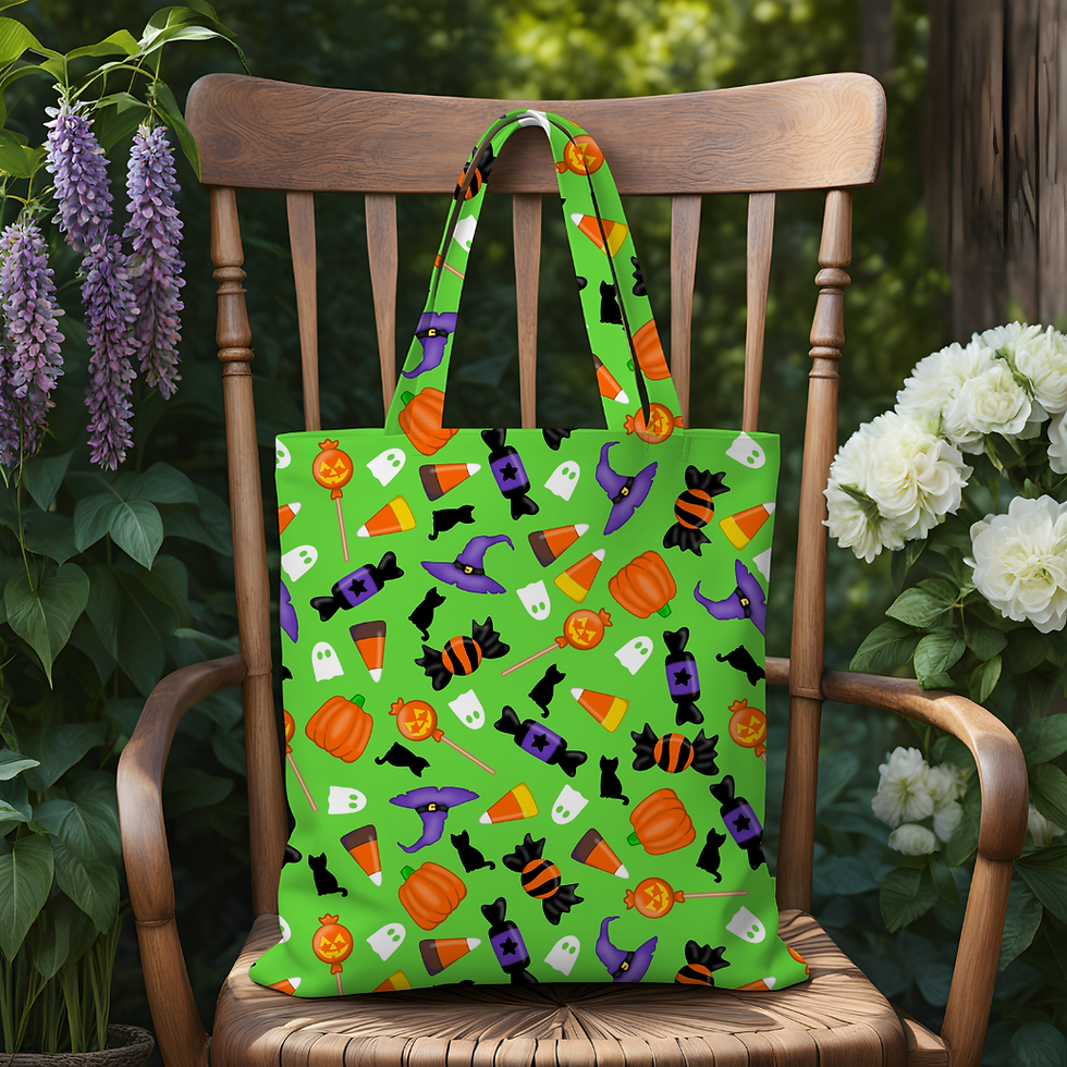 Thumbnail: Halloween Candy Hand Drawn Seamless Pattern File