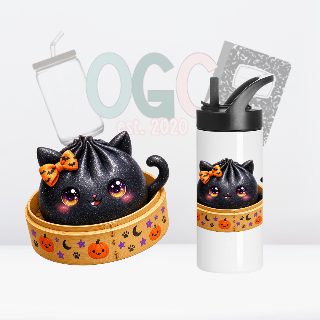 Black Cat Dumpling- UV DTF 3in Kid Decal