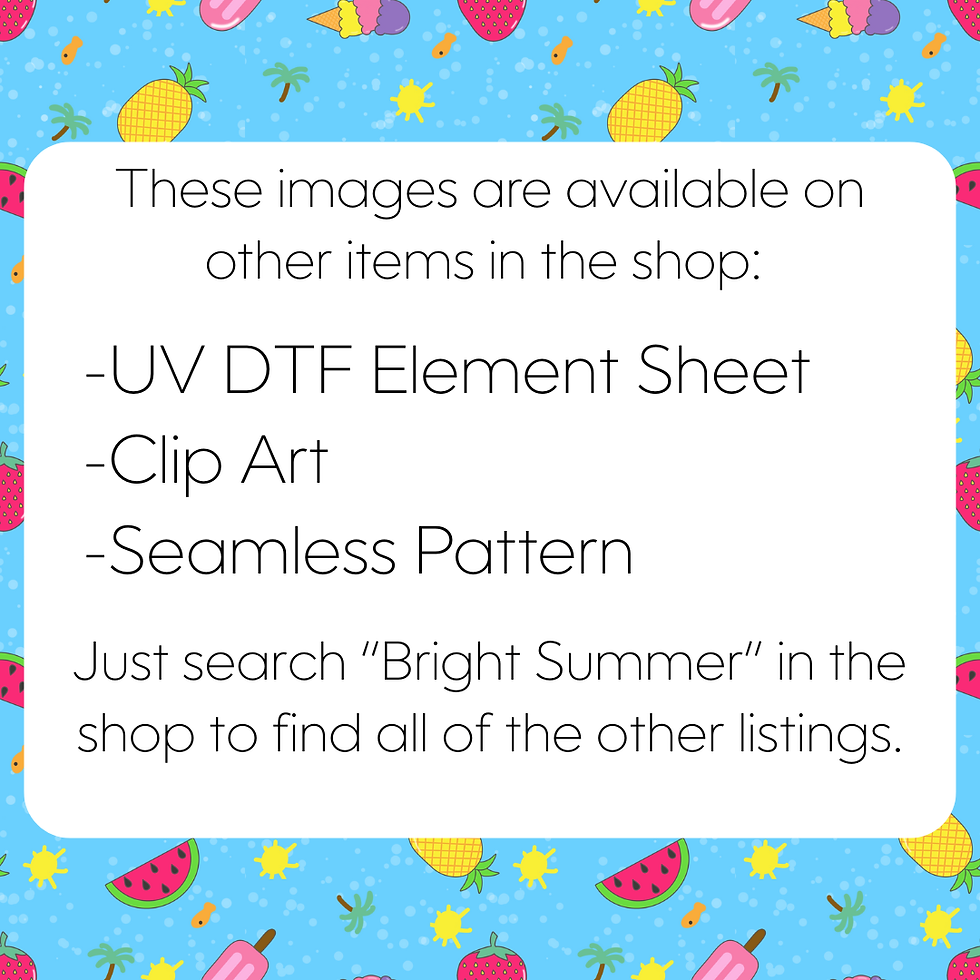 Thumbnail: Bright Summer UV DTF Element Sheet