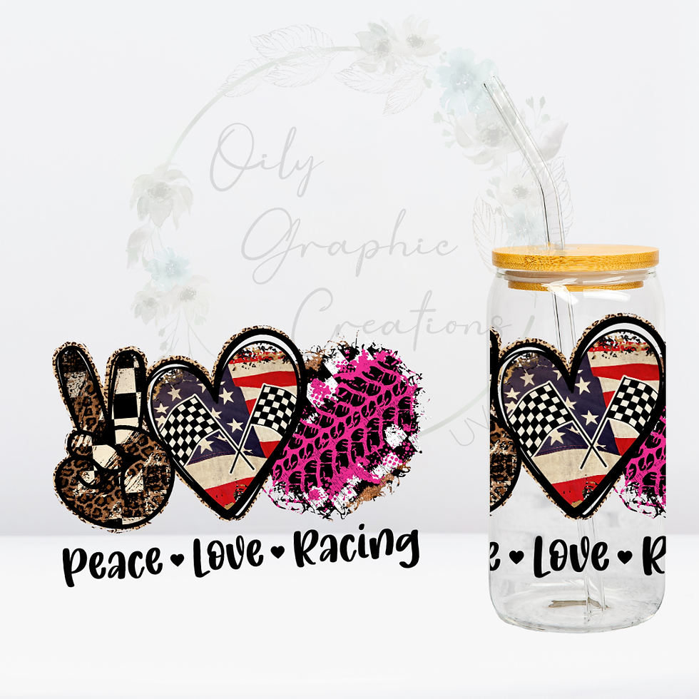 Peace Love Racing- UV DTF Wrap