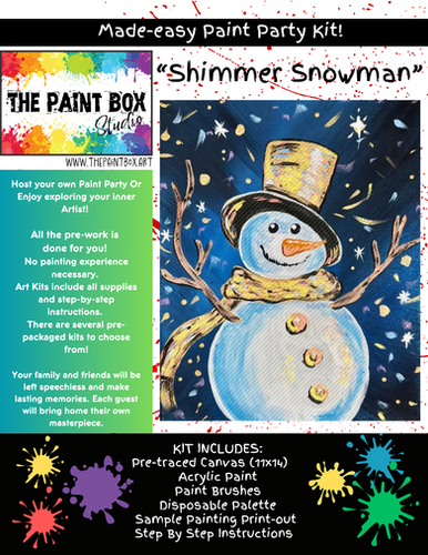 Shimmer Snowman Acrylic Paint Kit | The Paint Box Studio