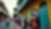 Eye-level view of a New Orleans jazz band performing on a vibrant street corner