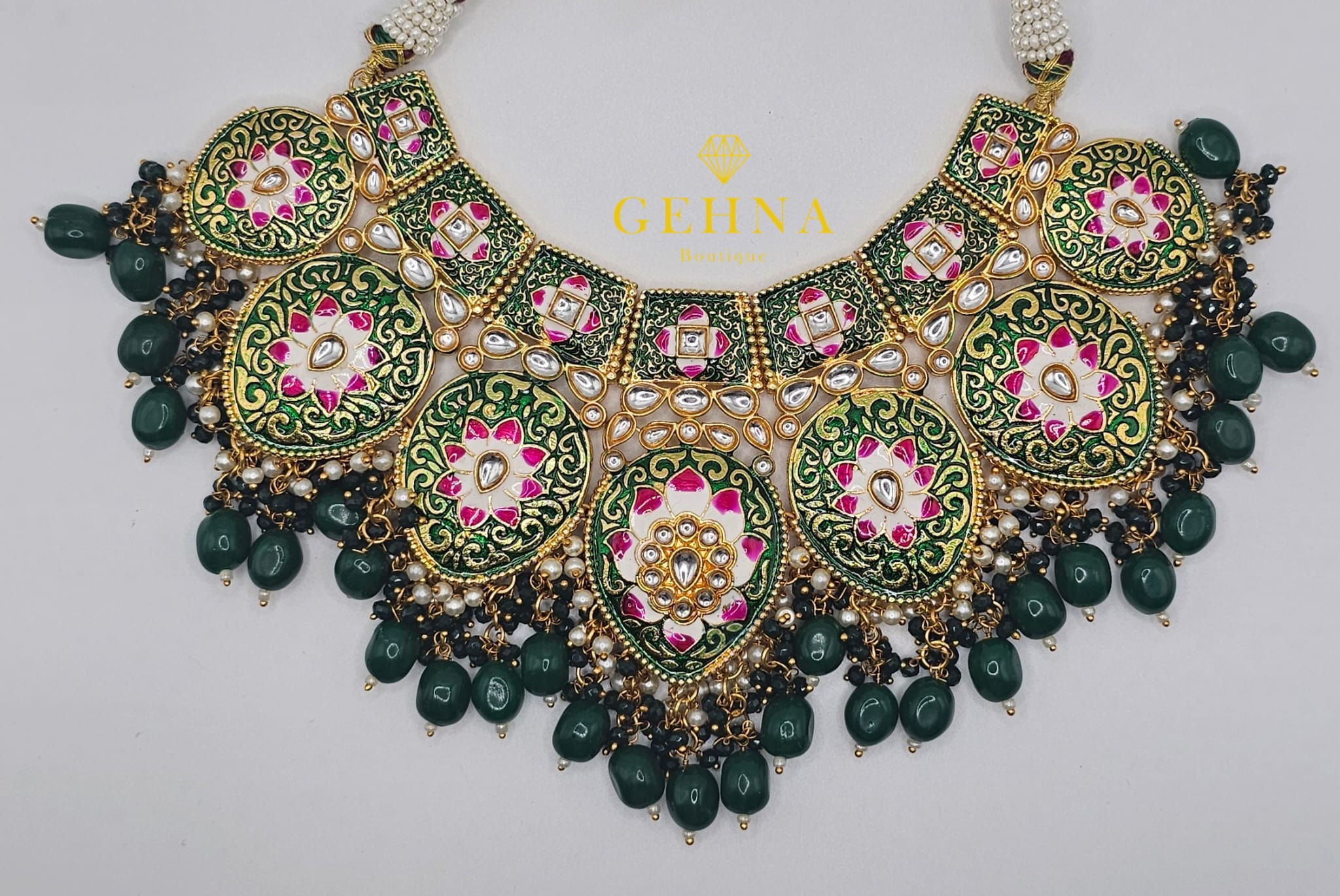 Devi; Necklace, Earring & Maang Tikka Set