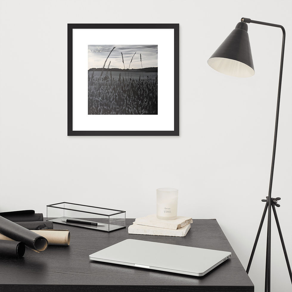 Framed Print of 'BEARINGS East & back in July' painting by Caroline Underwood