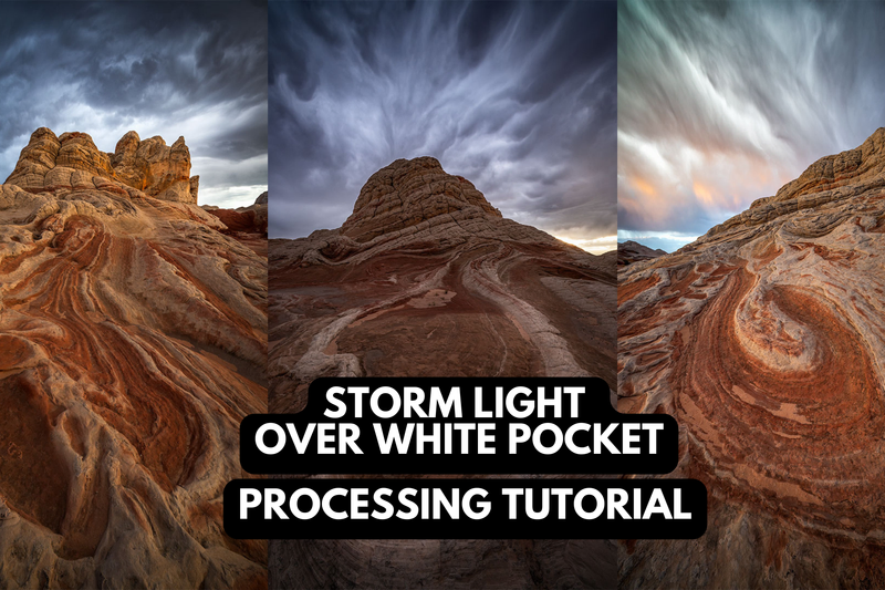 a collage of three pictures of a desert landscape