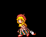 筆で描くデイジーのドット絵アニメーション