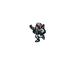 混乱する兵隊のドット絵アニメーション