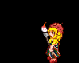筆で描くデイジーのドット絵アニメーション 横向き