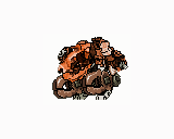 体を揺らすロボットのドット絵アニメーション