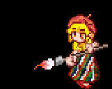 筆で突くデイジーのドット絵アニメーション