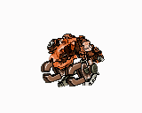 パンチを繰り出すロボットのドット絵アニメーション