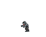 ジャンプするゾンビのドット絵アニメーション