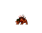 崩れ落ちるミュータントのドット絵アニメーション