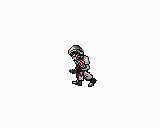走るゾンビ兵士のドット絵アニメーション