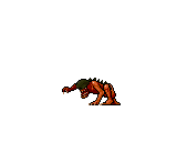 歩くミュータントのドット絵アニメーション