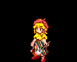 筆で叩くデイジーのドット絵アニメーション