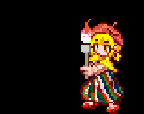 筆を回すデイジーのドット絵アニメーション