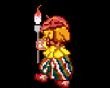 しゃがむデイジーのドット絵アニメーション