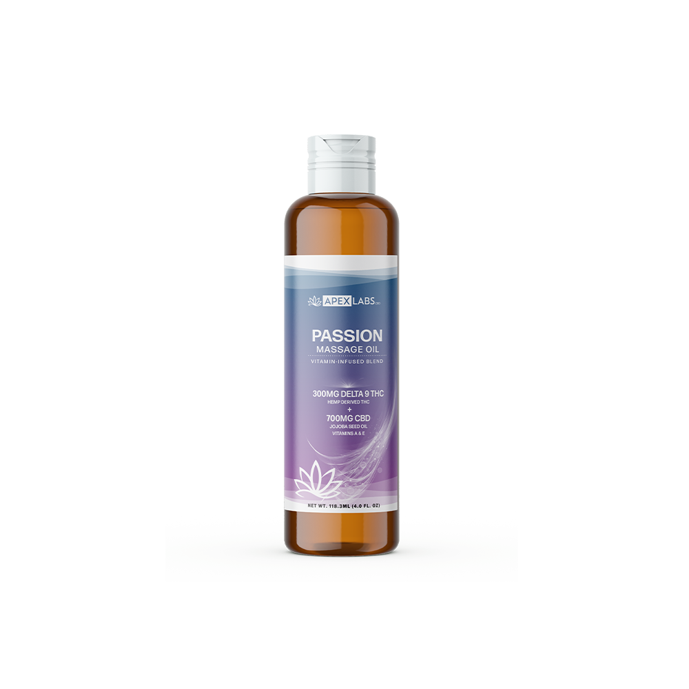 1000mg THC/CBD PASSION MASSAGE OIL 4 oz