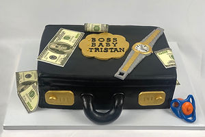 boss baby briefcase cake