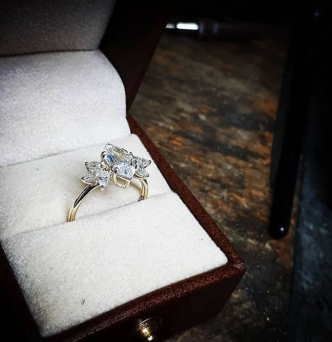 Thumbnail: Marquise Diamond Topaz Ring