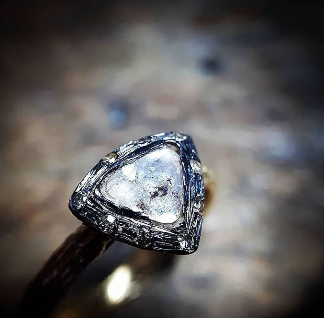 Thumbnail: Champagne Diamond Natural Diamond Branch Ring