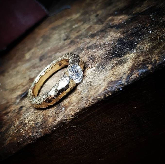 Thumbnail: 0.70 Carat Tumbled Retro Solitaire