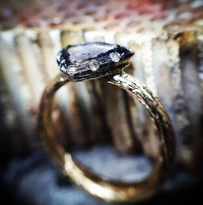 Thumbnail: Champagne Diamond Natural Diamond Branch Ring