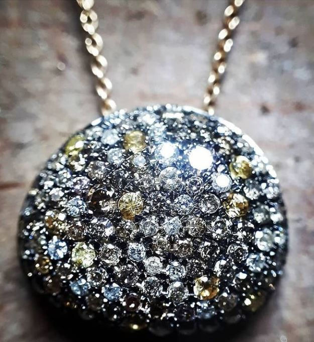 Thumbnail: White Champagne Diamond Necklace
