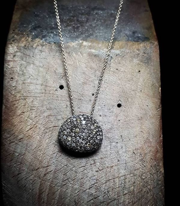 Thumbnail: White Champagne Diamond Necklace