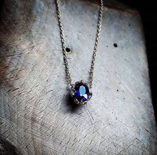 Thumbnail: Diamond Sapphire Necklace
