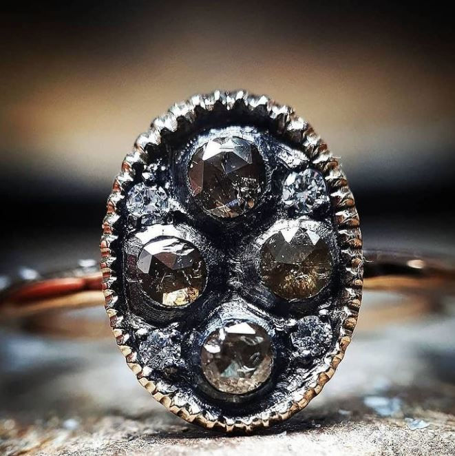 Thumbnail: Champagne Diamond Diamond Ring