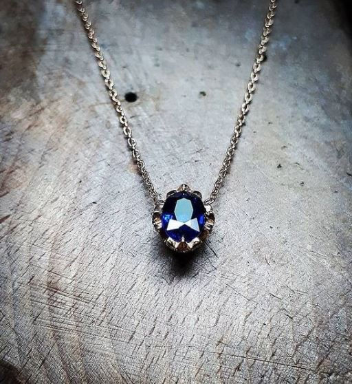 Thumbnail: Diamond Sapphire Necklace
