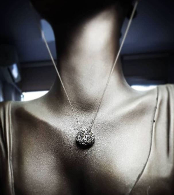 Thumbnail: White Champagne Diamond Necklace
