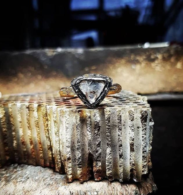 Thumbnail: Champagne Diamond Natural Diamond Branch Ring