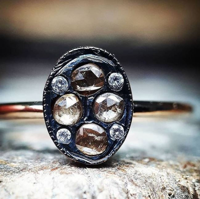 Thumbnail: Champagne Diamond Diamond Ring
