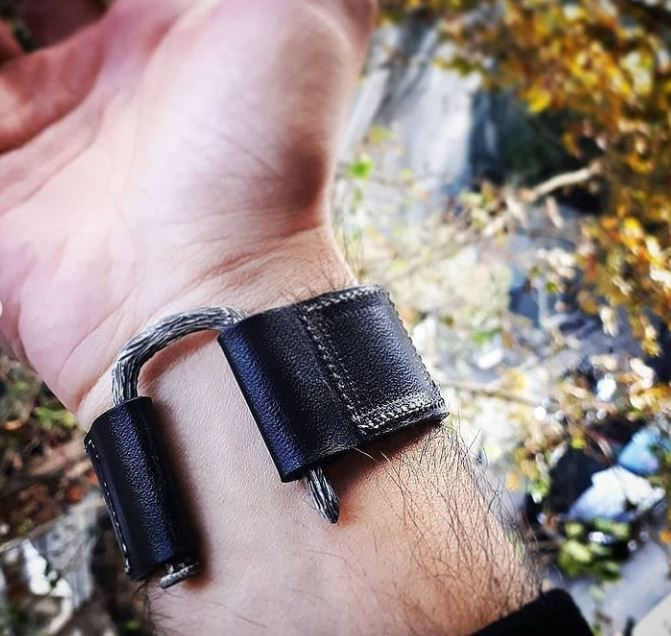 Thumbnail: Oxide Tumbled Nail Bracelet