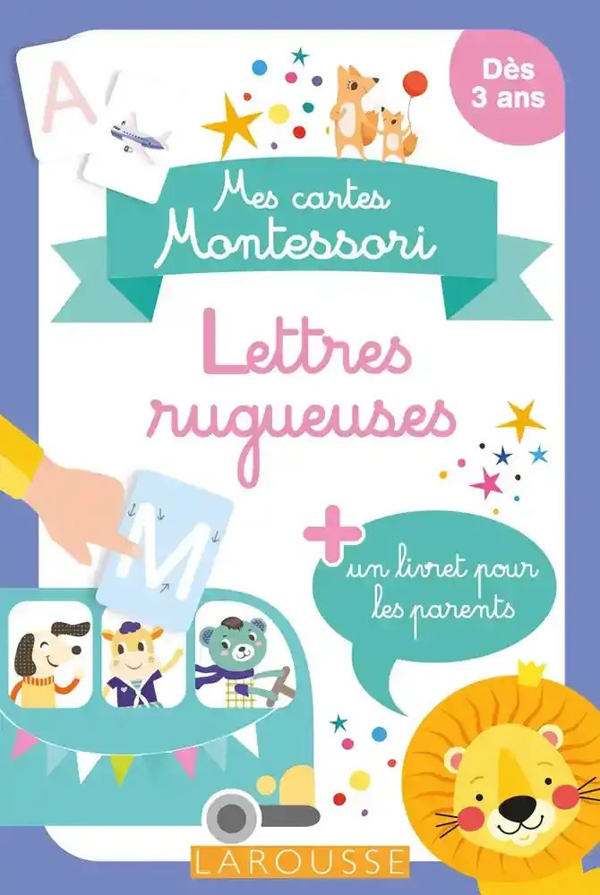 Mes cartes Montessori : Lettres rugueuses dès 3 ans