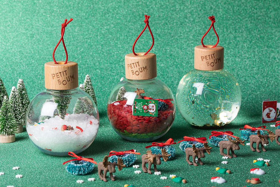 Miniature : Lot de 3 boules de Noël sensorielles Christmas