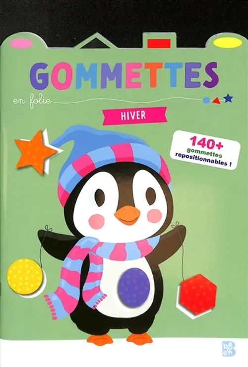 Livre - gommettes en folie pingouin repositionnables