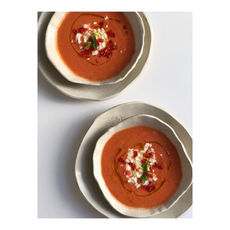 Gazpacho de sandía con queso feta